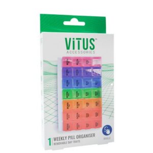 VITUS PILLBOX ORGANISER REMOVABLE TRAYS