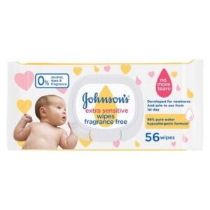 J&J BABY WIPES EXT SENSITIVE 56